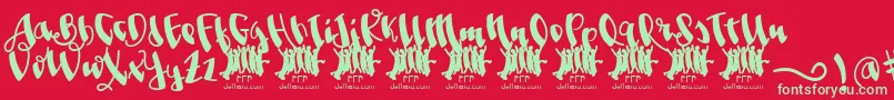 JolgoriaInTownFfp Font – Green Fonts on Red Background