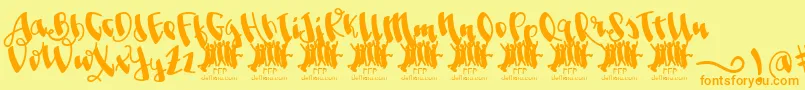 JolgoriaInTownFfp Font – Orange Fonts on Yellow Background