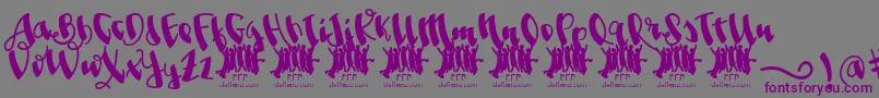 JolgoriaInTownFfp Font – Purple Fonts on Gray Background