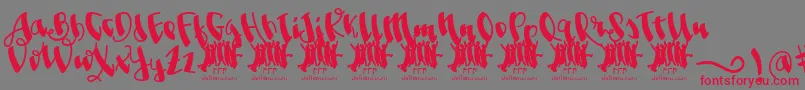 JolgoriaInTownFfp Font – Red Fonts on Gray Background