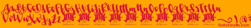 JolgoriaInTownFfp Font – Red Fonts on Orange Background