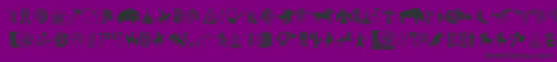 NativeAmericanIndians Font – Black Fonts on Purple Background