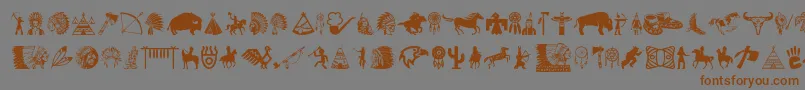 NativeAmericanIndians Font – Brown Fonts on Gray Background