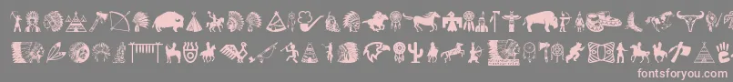 NativeAmericanIndians Font – Pink Fonts on Gray Background