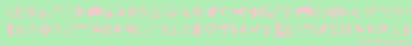 NativeAmericanIndians Font – Pink Fonts on Green Background