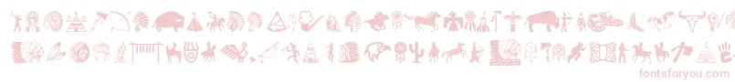 NativeAmericanIndians Font – Pink Fonts on White Background