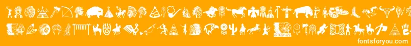 NativeAmericanIndians Font – White Fonts on Orange Background