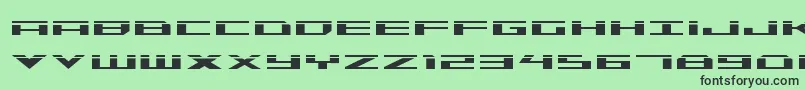 Trireme Laser-Schriftart – Schwarze Schriften auf grünem Hintergrund
