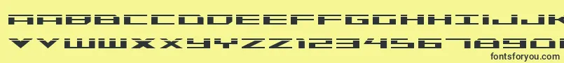 Trireme Laser Font – Black Fonts on Yellow Background