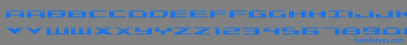 Trireme Laser-Schriftart – Blaue Schriften auf grauem Hintergrund