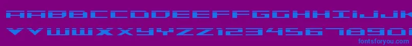 Trireme Laser Font – Blue Fonts on Purple Background