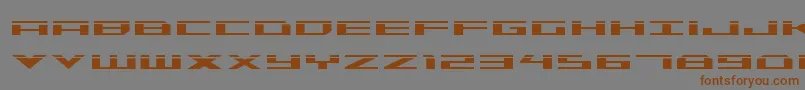 Trireme Laser-Schriftart – Braune Schriften auf grauem Hintergrund