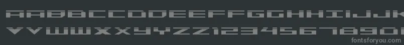 フォントTrireme Laser – 黒い背景に灰色の文字