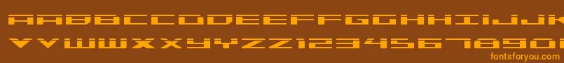 Trireme Laser-fontti – oranssit fontit ruskealla taustalla