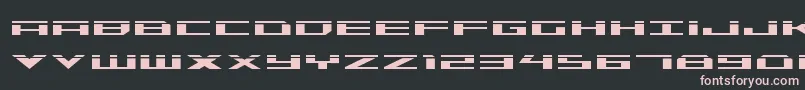 Trireme Laser-Schriftart – Rosa Schriften auf schwarzem Hintergrund