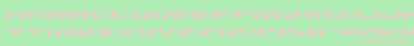 Trireme Laser Font – Pink Fonts on Green Background