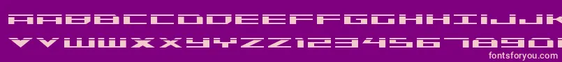 Trireme Laser-Schriftart – Rosa Schriften auf violettem Hintergrund