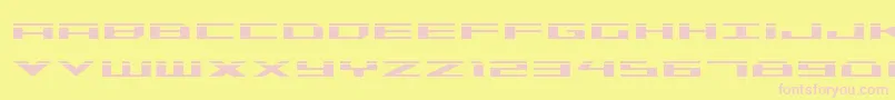Trireme Laser Font – Pink Fonts on Yellow Background