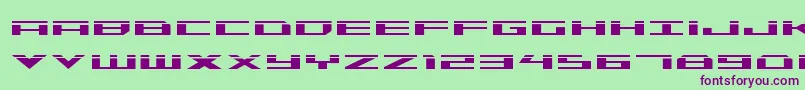 Trireme Laser Font – Purple Fonts on Green Background