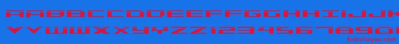 Fonte Trireme Laser – fontes vermelhas em um fundo azul