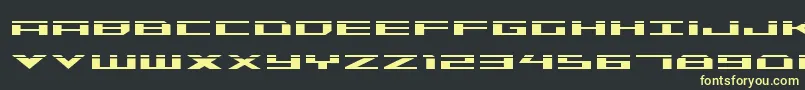 Trireme Laser Font – Yellow Fonts on Black Background