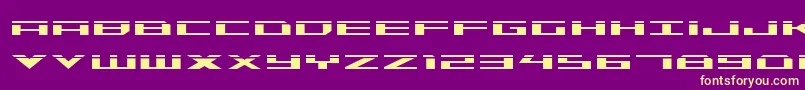 Trireme Laser Font – Yellow Fonts on Purple Background
