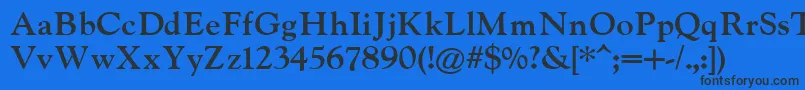 IndiraK Font – Black Fonts on Blue Background