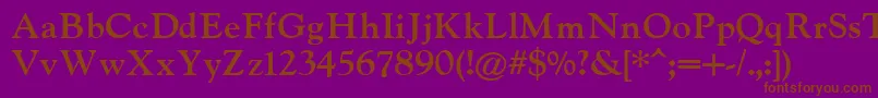 IndiraK Font – Brown Fonts on Purple Background