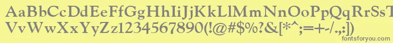 IndiraK Font – Gray Fonts on Yellow Background