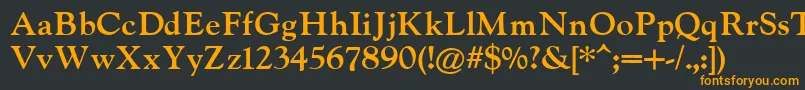 IndiraK Font – Orange Fonts on Black Background