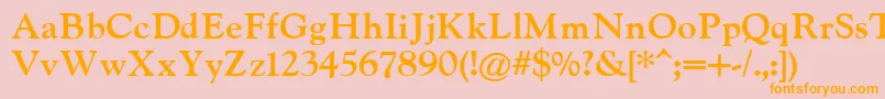 IndiraK Font – Orange Fonts on Pink Background