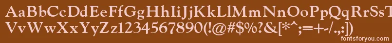 IndiraK Font – Pink Fonts on Brown Background