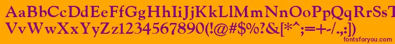 IndiraK Font – Purple Fonts on Orange Background