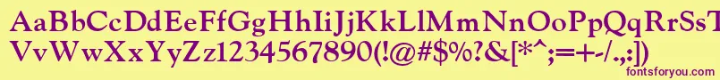 IndiraK Font – Purple Fonts on Yellow Background