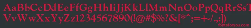 IndiraK Font – Red Fonts on Black Background