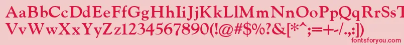 IndiraK Font – Red Fonts on Pink Background