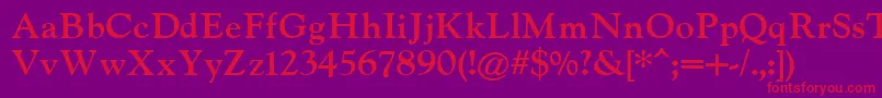 IndiraK Font – Red Fonts on Purple Background