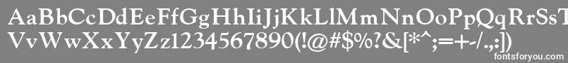 フォントIndiraK – 灰色の背景に白い文字