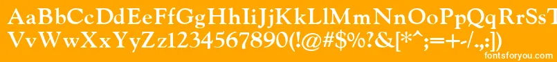 フォントIndiraK – オレンジの背景に白い文字