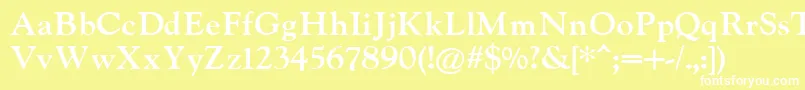 Подробнее о шрифте IndiraK Шрифт IndiraK – белые шрифты на жёлтом фоне