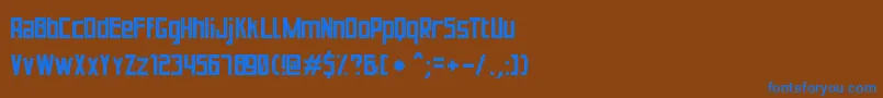 PuenteBuenoSt-fontti – siniset fontit ruskealla taustalla