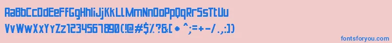 フォントPuenteBuenoSt – ピンクの背景に青い文字