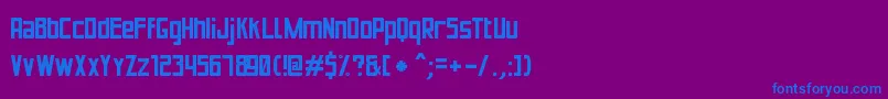 フォントPuenteBuenoSt – 紫色の背景に青い文字