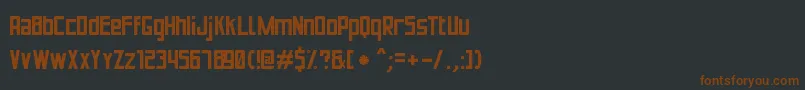 PuenteBuenoSt-fontti – ruskeat fontit mustalla taustalla