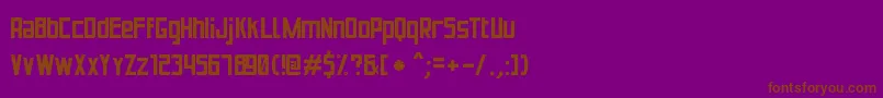 フォントPuenteBuenoSt – 紫色の背景に茶色のフォント