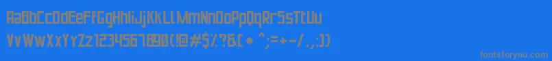 フォントPuenteBuenoSt – 青い背景に灰色の文字