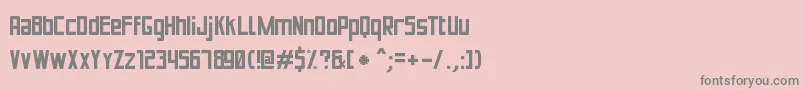 フォントPuenteBuenoSt – ピンクの背景に灰色の文字