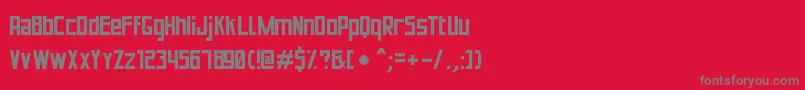 PuenteBuenoSt-fontti – harmaat kirjasimet punaisella taustalla