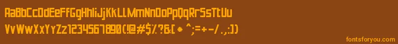 PuenteBuenoSt Font – Orange Fonts on Brown Background