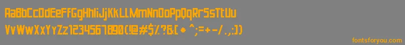 フォントPuenteBuenoSt – オレンジの文字は灰色の背景にあります。